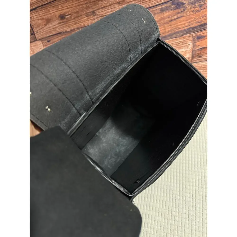 Willie and Max Black Saddlebag motorcycle with clips